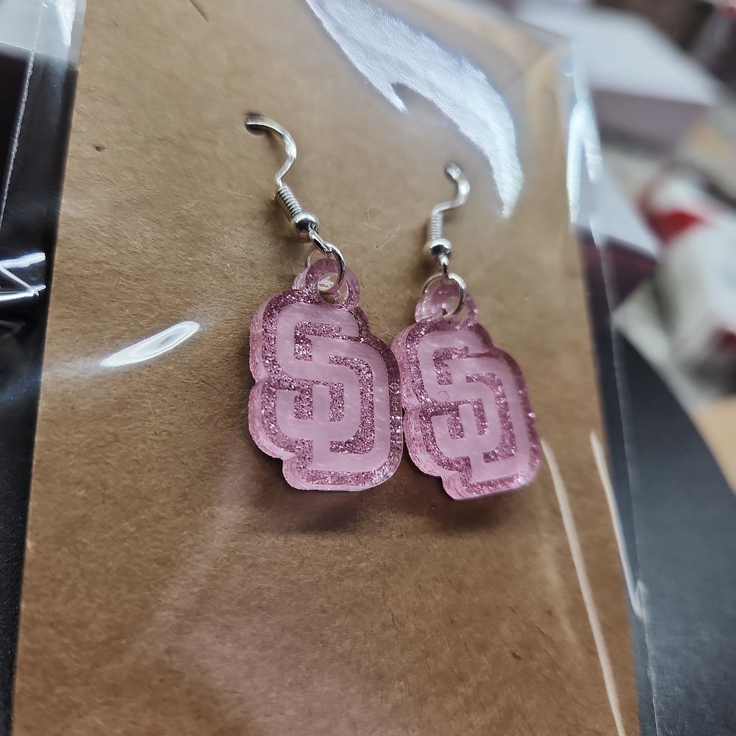 Small Acyrlic SD earrings