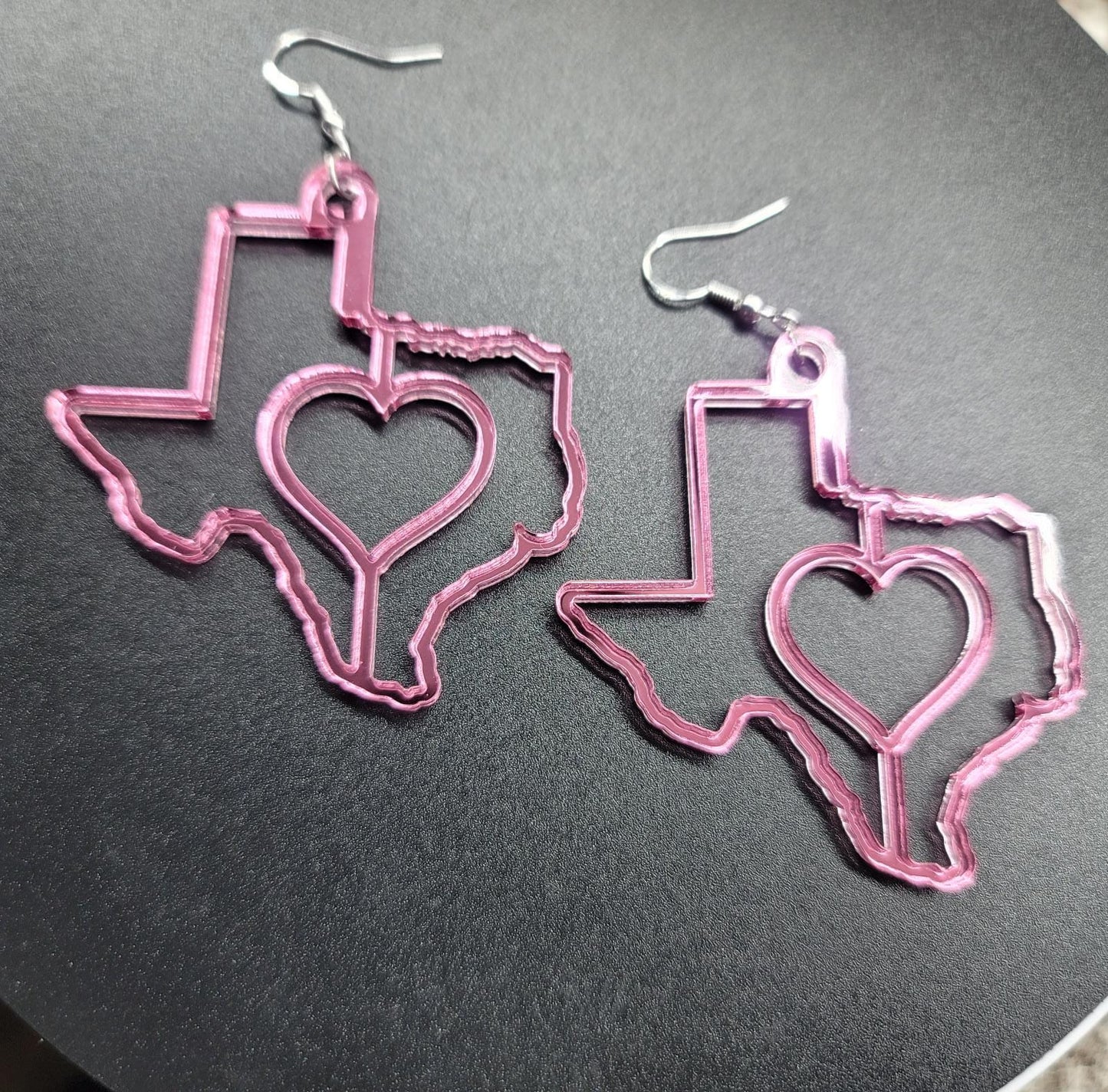 Texas With Heart Earrings